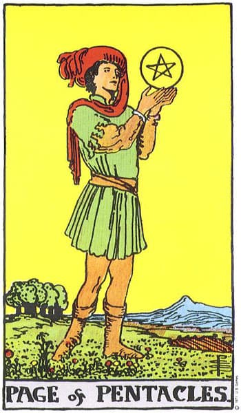 Page of Pentacles (Pangeran Koin)